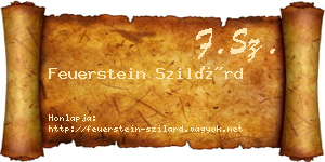 Feuerstein Szilárd névjegykártya